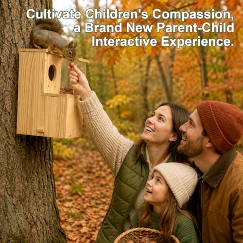 Squirrel Houses with Acrylic Observation Window,Squirrel Boxes for Backyard