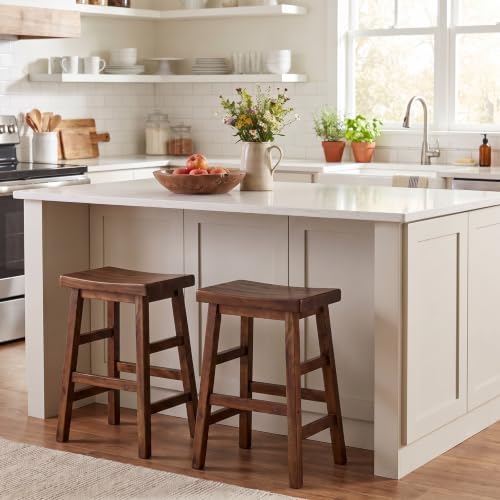 Alaterre Furniture Durango Counter Height Bar Stools Set of 2, Natural, 26”