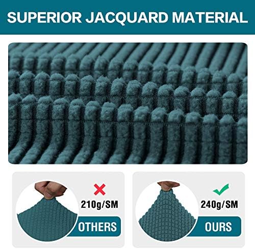 Turquoize Stretch Armrest Covers for Chairs and Sofas Couch Arm Covers for Sofa Spandex Jacquard Armrest Cover Anti-Slip Furniture Protector Armchair Slipcovers for Recliner Set of 2, Deep Teal