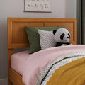 AFI, Sophia Adjustable Modern Twin Wood Headboard, Light Toffee