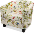 Barrel Chair Slipcovers, 2 Piece Soft Club Chair Slipcover with Cushion Cover, High Stretch Armchair Sofa Covers Tub Slipcover Removable Furniture Protectors for Living Room Bar Counter
