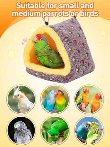 MEWTOGO Medium Winter Warm Bird Nest House with Support Board for Cage