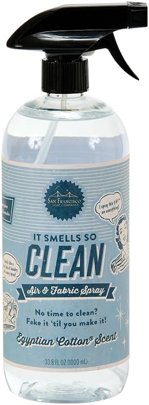 San Francisco Soap Company Smells So Clean Spray, Egyptian Cotton, 33.8 oz