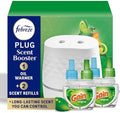 Febreze Plug Scent Booster Starter Kit – Air Freshener, Oil Diffuser, Continuous Scent Device, Includes 2 Gain Refills