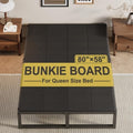 Lutown-Teen Bunkie Board Queen High-Density Polymer Bed Support, Black