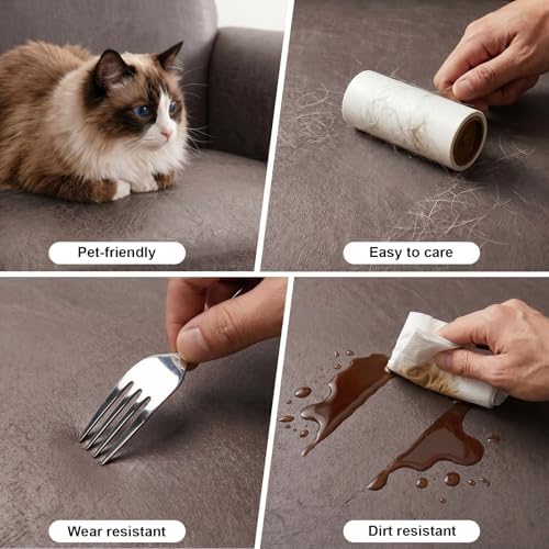 Armchair Covers Stretch Arm Covers Chair Couch Covers, Faux Leather Looking Armchair Slipcover Washable Chair Protector for Living Room (Color D-1)