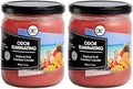 Tropical Fruit Two Pack Odor Eliminating Highly Fragranced Candle - Eliminates 95% of Pet, Smoke, Food, and Other Smells Quickly - Up to 80 Hour Burn time - 12 Ounce Premium Soy Blend