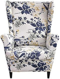 NILUOH Wingback Chair Slipcover 2-Piece, Stretch Armchair Protector