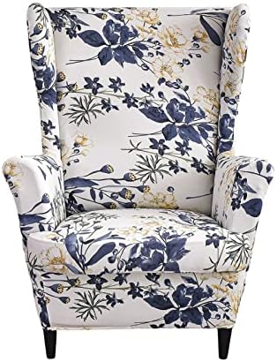 NILUOH Wingback Chair Slipcover 2-Piece, Stretch Armchair Protector