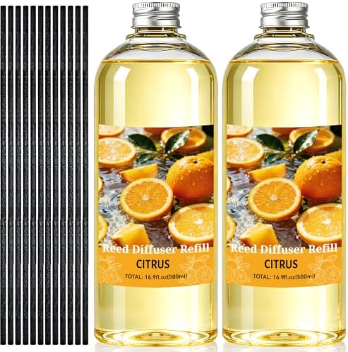 SCENTORINI Citrus Diffuser Reed Diffuser Refill Oil, 33.81 Fl Oz