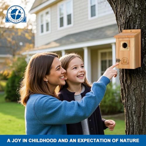 SISTERBIRD 2 Pack Bluebird Houses for Outside, Warming Gifts Bluebird House