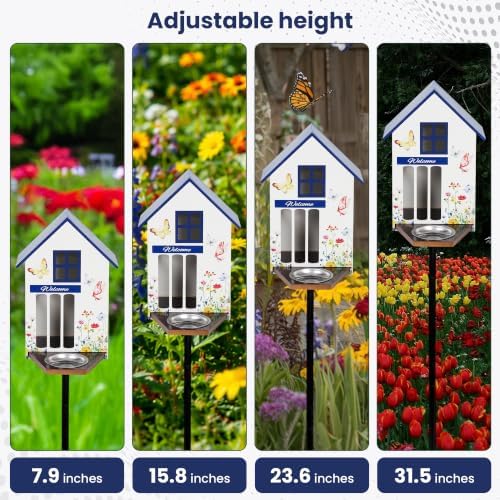 Butterfly House and Feeder for Outside with Metal Stake