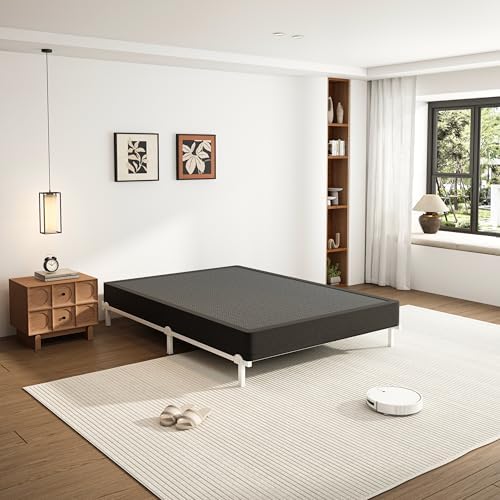 7 Inch Twin Metal Box Spring with Round Corners, 3000 LBS Heavy Duty
