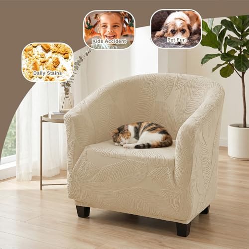 Eco-Ancheng Club Chair Slipcover Tub Chair Cover Stretch Armchair Covers
