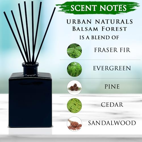 Urban Naturals Reed Diffuser Set, Balsam Forest - Bathroom Shelf Décor