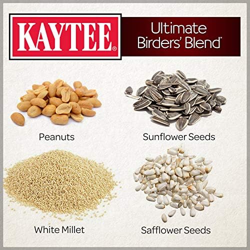 Kaytee Ultimate Birder's Blend Food,Wild Bird Seed for Grosbeaks,Cardinals,Nuthatches,Woodpeckers & More Outside Feeders,10 Pound,(Pack of 2)