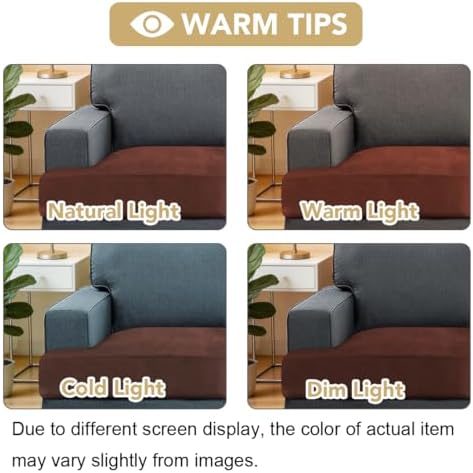 H.VERSAILTEX Stretch Velvet 2 Piece T Cushion Sofa Slipcovers for Living Room Individually Sofa Covers for 2 Cushion Seat Cushion Covers Stay with Elastic Bands (Sofa, Burnt Brick)