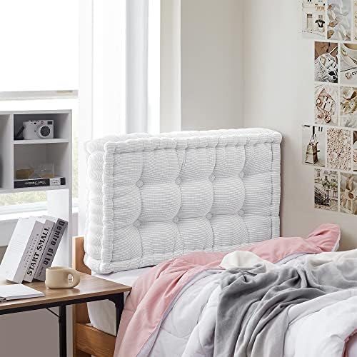 DormCo Rainha® - Ultra Thick Tufted College Headboard - Pure White