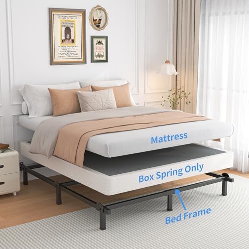 5 Inch King Box Spring with Fabric Heavy Duty Steel Support