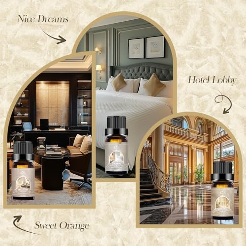 Auelife Hotel Diffuser Oil Set, 6x10ml Hotel Scent for Home