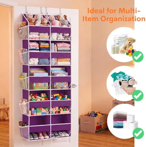 5-Tier Over Door Organizer, 10-Compartment Wide Storage Rack