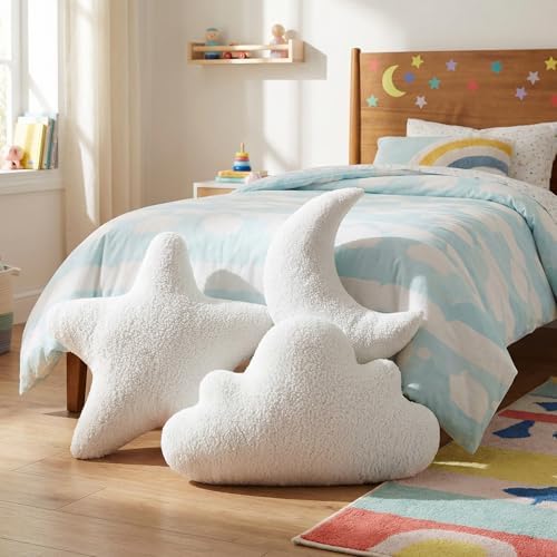 Cumule 3 Pack Cloud Moon Star Shaped Throw Pillows 16 Inch