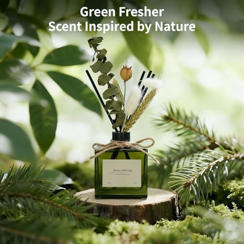 Reed Diffuser, 6 oz Vanilla Cream Scent Diffuser with 7 Sticks, 90 Days Long Lasting Reed diffusers for Home, Elegant Fragrance for Bathroom Bedroom Office Decor, Air Fresh