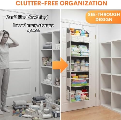 5Tiers Over Door Organizer, Weekly Clothes Organizer for Kids