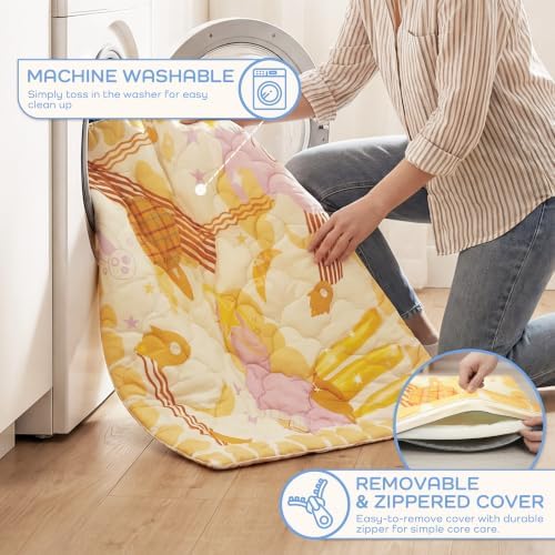 1.6" Thick Baby Play Mat, 71x59 Removable & Machine Washable Cover