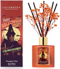 COCORRÍNA Reed Diffuser - Pumpkin Chai 6.7 fl oz Scented Diffuser with 8 Sticks Home Fragrance Bathroom Shelf Decor (Halloween Collection)