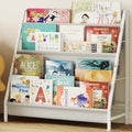 Aokitsink 4-Tier Kids Bookshelf, Book Shelf for Kids Rooms,Book Rack for Kid with Four Deep Pockets,Nursery Bookshelves for Kid' Playroom, Toddler Bookshelf as a Children's Gift