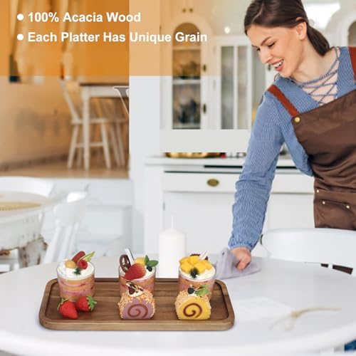 Large Wooden Tray Acacia Wood Charcuterie Boards Party Food Serving Platter