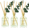 COCORRÍNA Reed Diffuser Set of 3 with Dried Eucalyptus for Home & Office