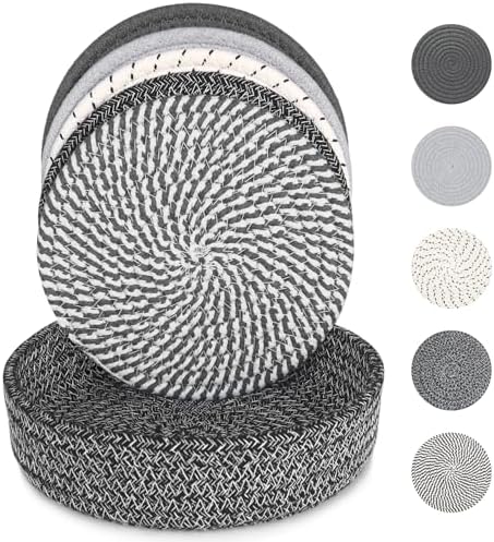 8 Inch Trivets for Hot Dishes, Hot Pots and Pans, 5 Pcs
