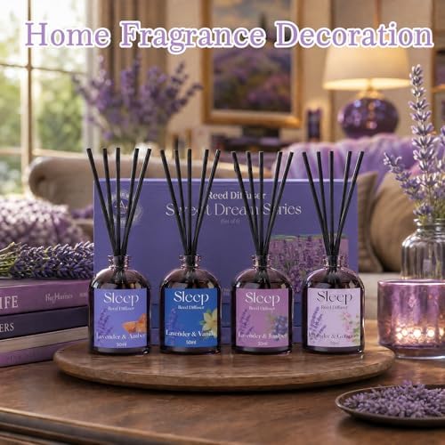 STRN Reed Diffuser Set, Lavender Essential Oil for Sleep, 6.7 FL Oz