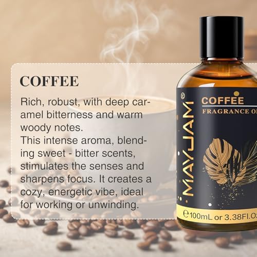MAYJAM Coffee Fragrance Oil Essential Oils for Diffusers, 100ML/3.38FL.OZ