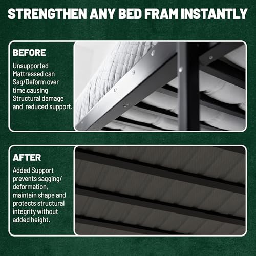 Treaton, 0.75-Inch Vertical Wooden Bunkie Board/Bed Slats, Full, Grey