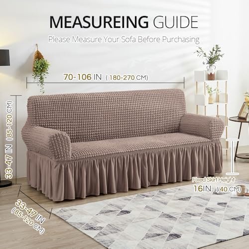 NICEEC Sofa Covers Coffee Couch Cover Stretch Sofa Slipcovers with Skirt