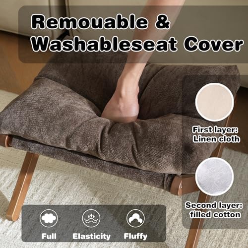 Baveke Foldable Ottoman Foot Rest for Chair, Small Foot Stools Ottoman for Home Decor, Space-Saving Foot Rest for Couch Living Room, Bedroom, Entryway
