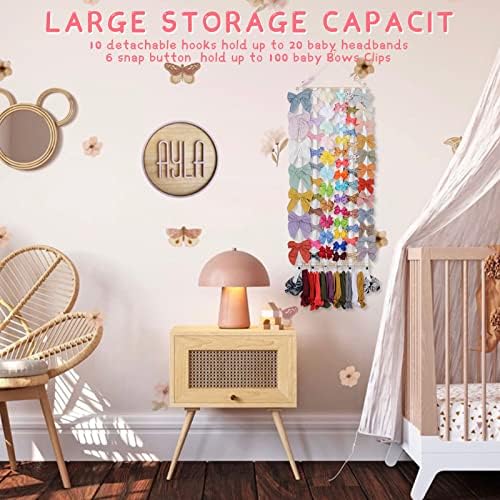 Hair Bow Holder Organizer for Girls Hair Clips Headband Storage