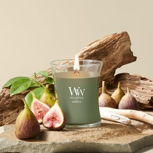WoodWick Verdant Fig Scented Candle, Crackling Wick, 9.7oz
