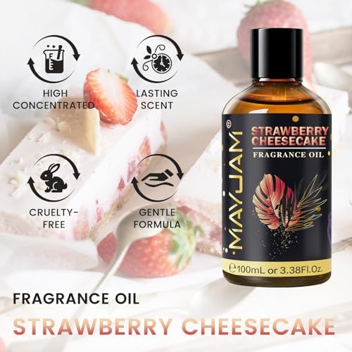 MAYJAM Strawberry Cheesecake Fragrance Oil for Diffusers, 100ML/3.38FL.OZ