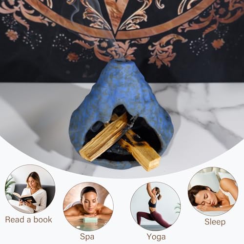 Zongzi Modeling Smudge Bowl, Palo Santo Chiminea & Sage Cone Burner Holder
