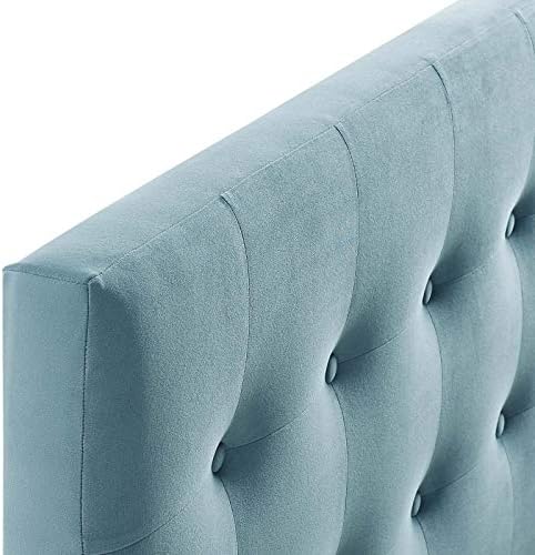 Modway Emily King Biscuit Tufted Performance Velvet Headboard, Light Blue