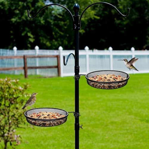 LemonRoad 2 Pack Mesh Trays Seed Trays for 1" Bird Feeder Poles