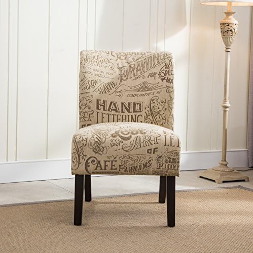 Roundhill Furniture Accent Chair, Chalkboard Light 29D x 21.5W x 33H in
