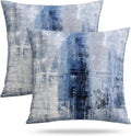 Throw Pillow Covers for Couch, 22x22 Inch, Set of 2, Grey Blue