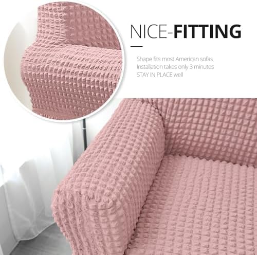 NICEEC Loveseat Covers Washable Love Seat Couch Covers Slipcover with Skirt