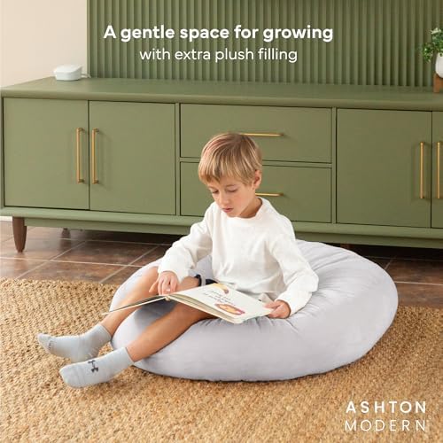 Large Floor Cushion for Kids, 32 Inch Round - Blue