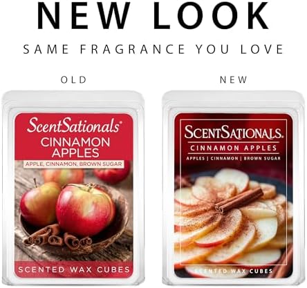 ScentSationals Cinnamon Apples Scented Fall Wax Melts 10oz (24 Cubes)